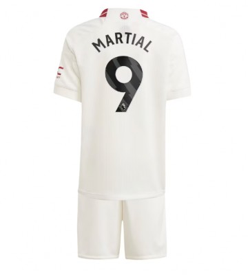 Manchester United Anthony Martial #9 Tercera Equipación Niños 2023-24 Manga Corta (+ Pantalones cortos)